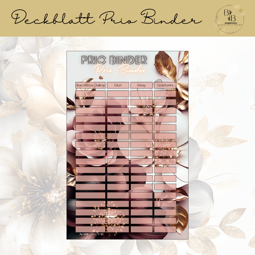 Deckblatt Prio Binder
