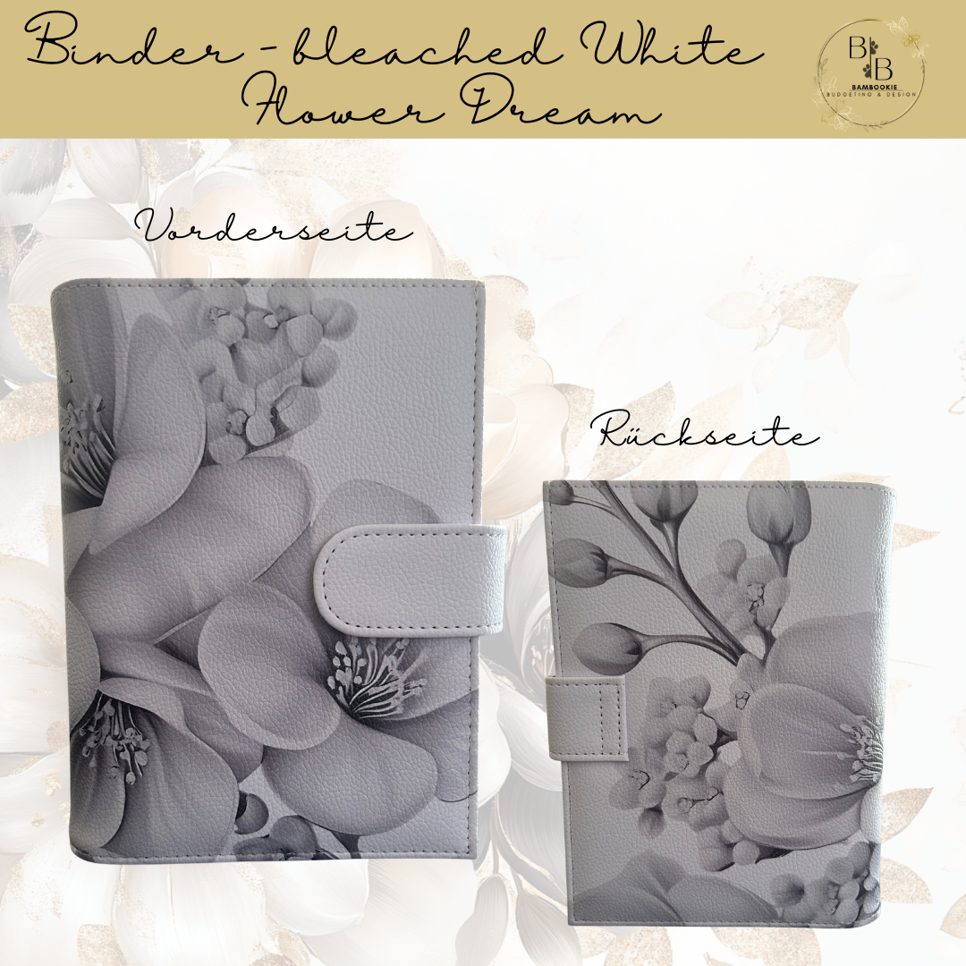 A6 Binder - bleached White Flower Dream B-Ware