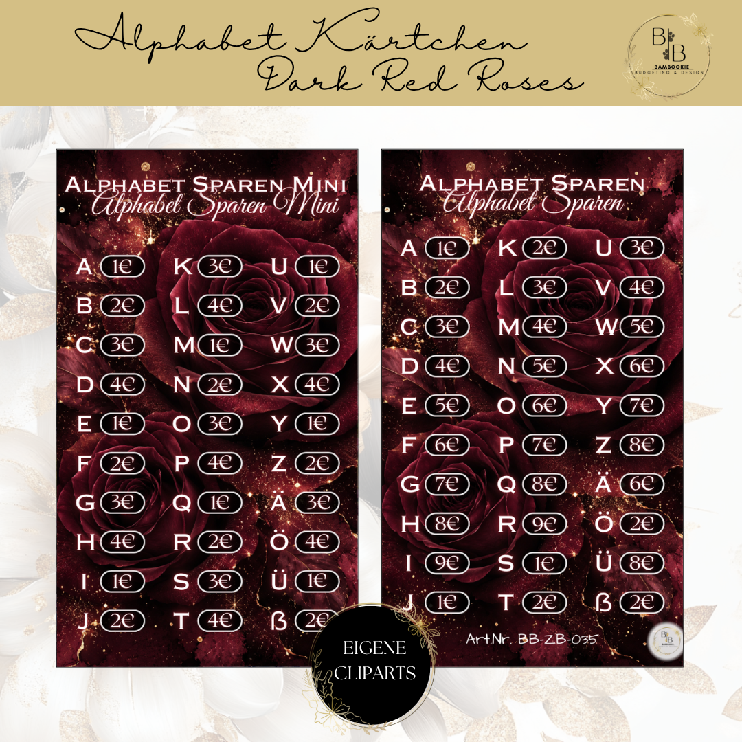 Dark Red Roses Binder Bundle