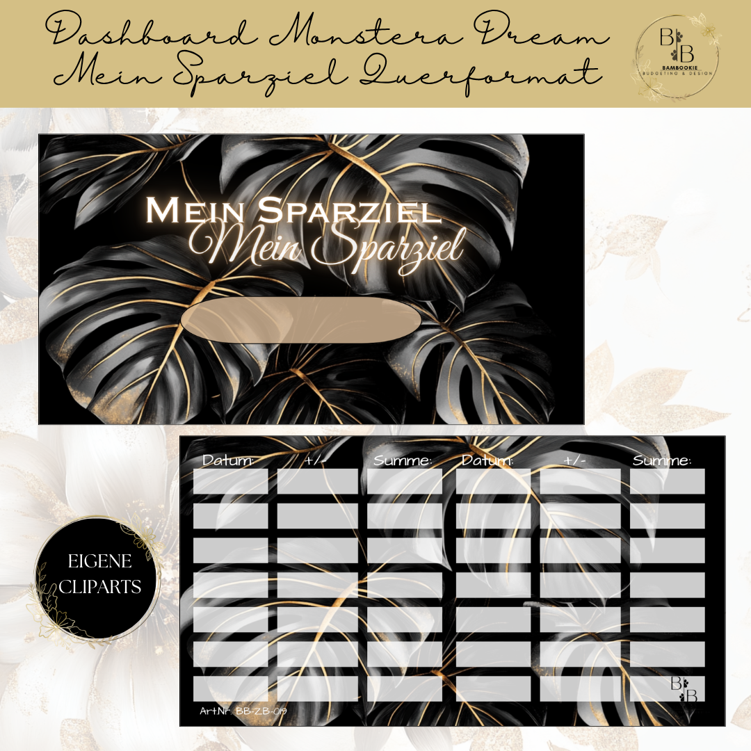 Dashboard Monstera Mein Sparziel Querformat