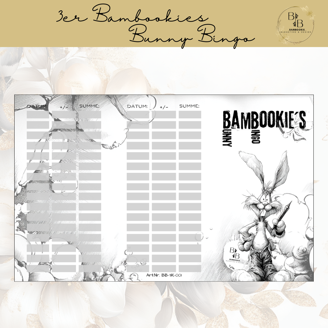 3er Bambookies Bunny Bingo
