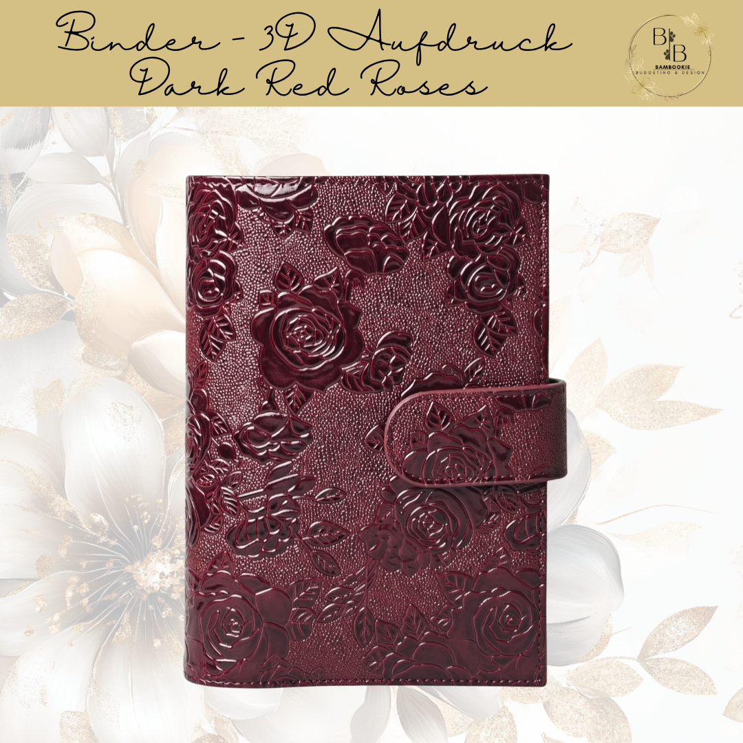Dark Red Roses Binder Bundle