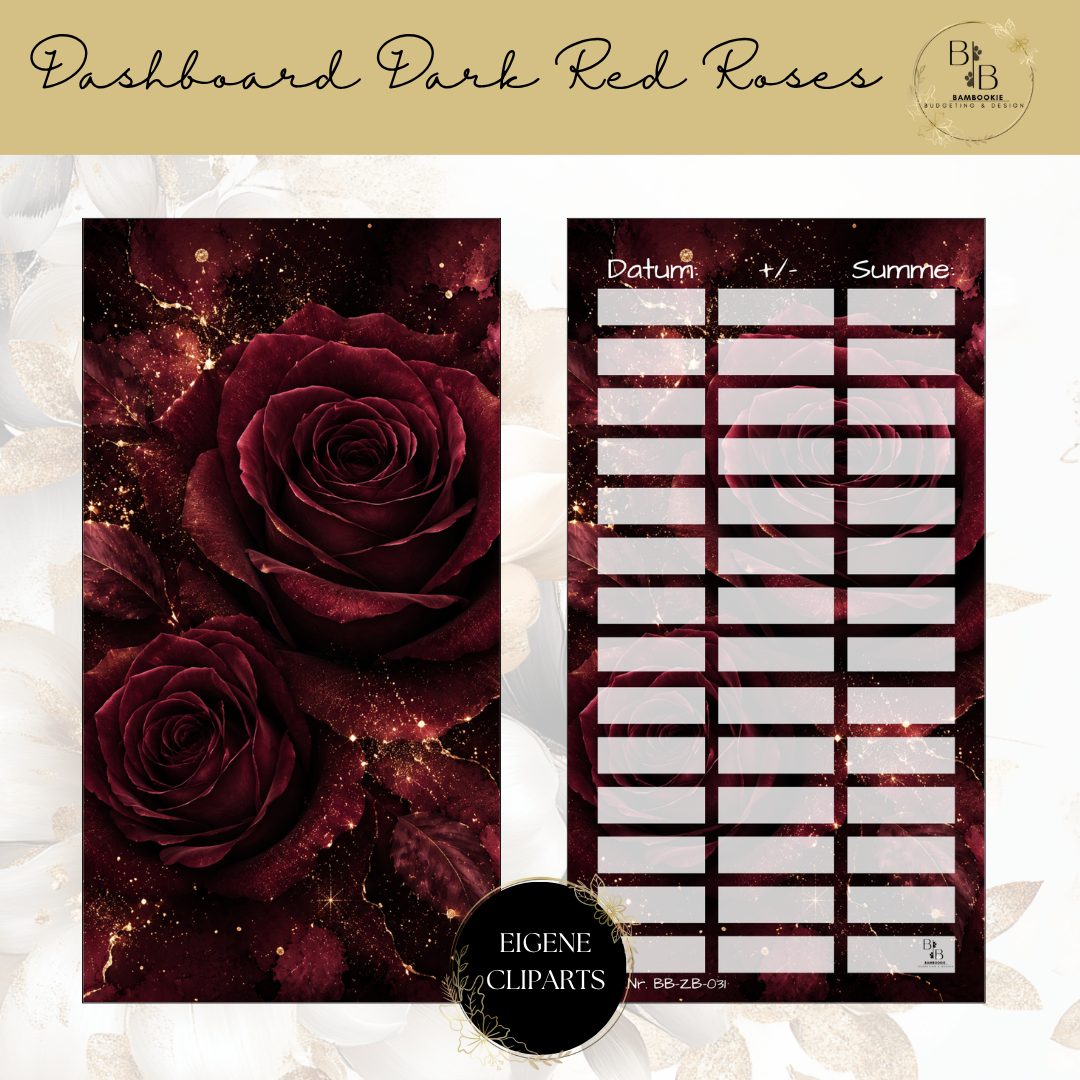 Dashboard Dark Red Roses