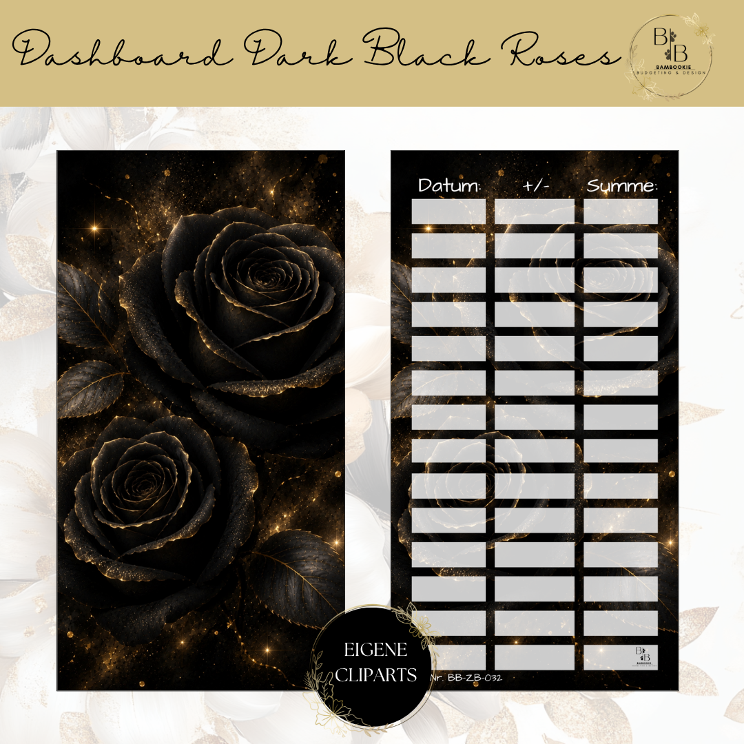 Dark Black Roses Binder Bundle