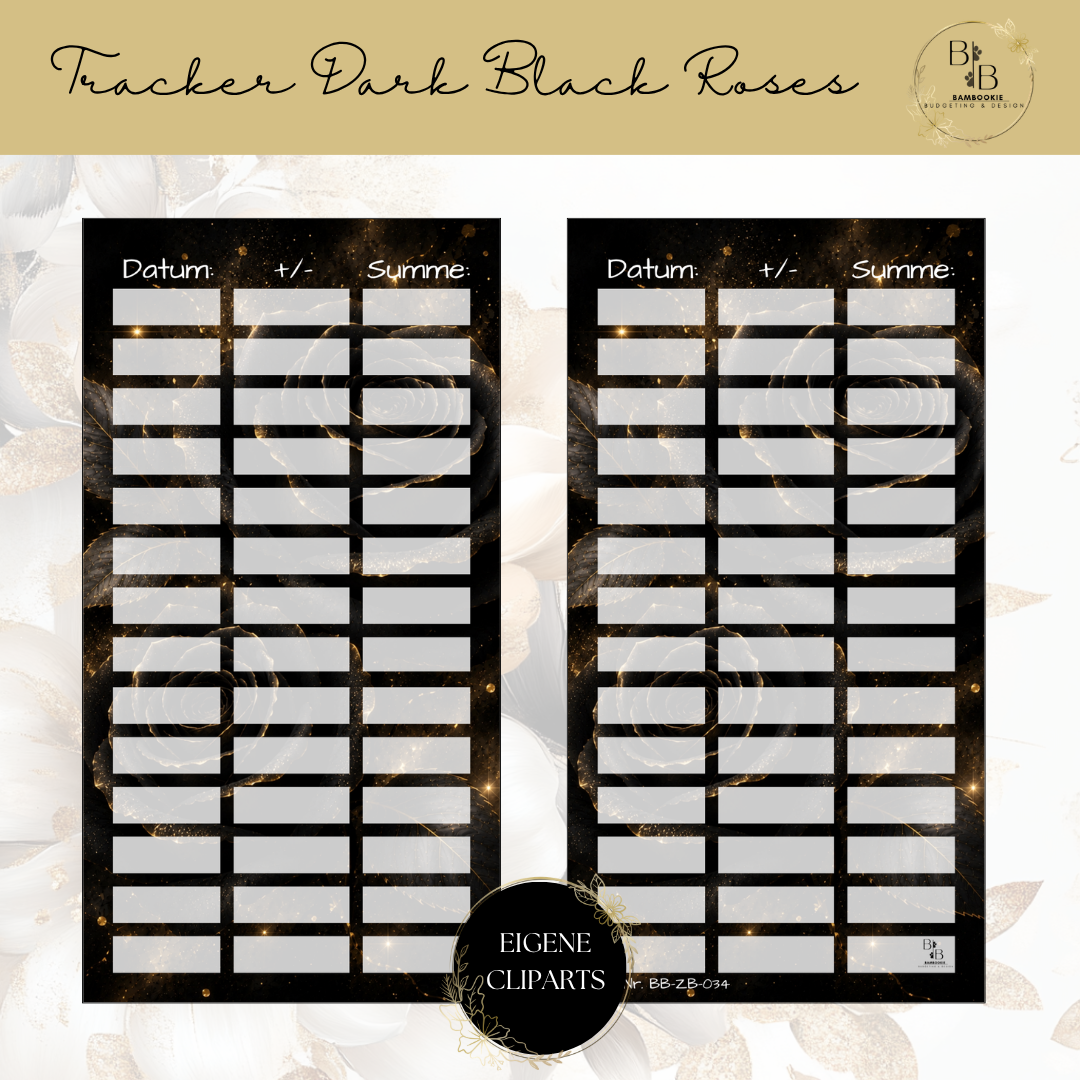 Dark Black Roses Binder Bundle