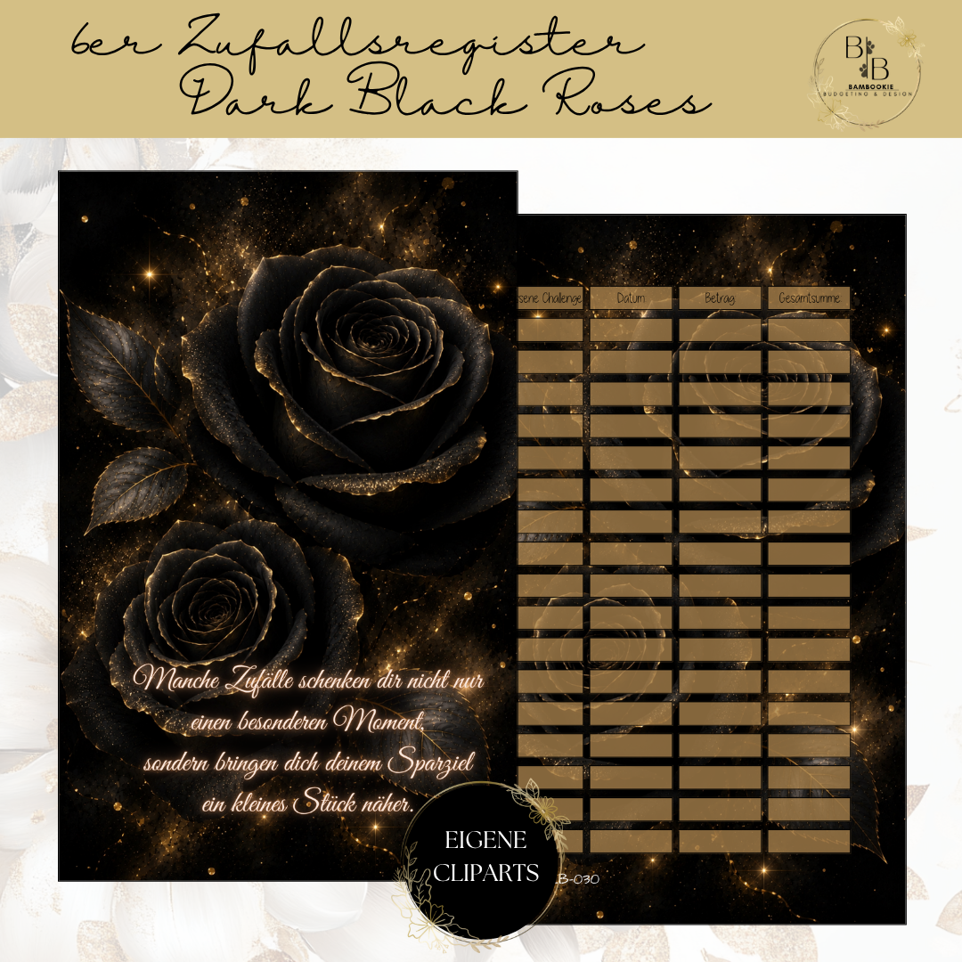 Dark Black Roses Binder Bundle