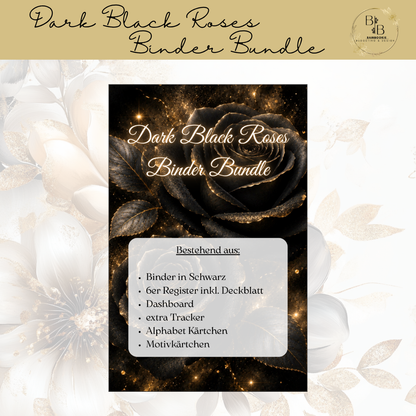 Dark Black Roses Binder Bundle