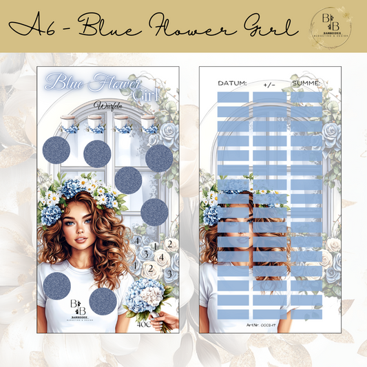 A6 Blue Flower Girl