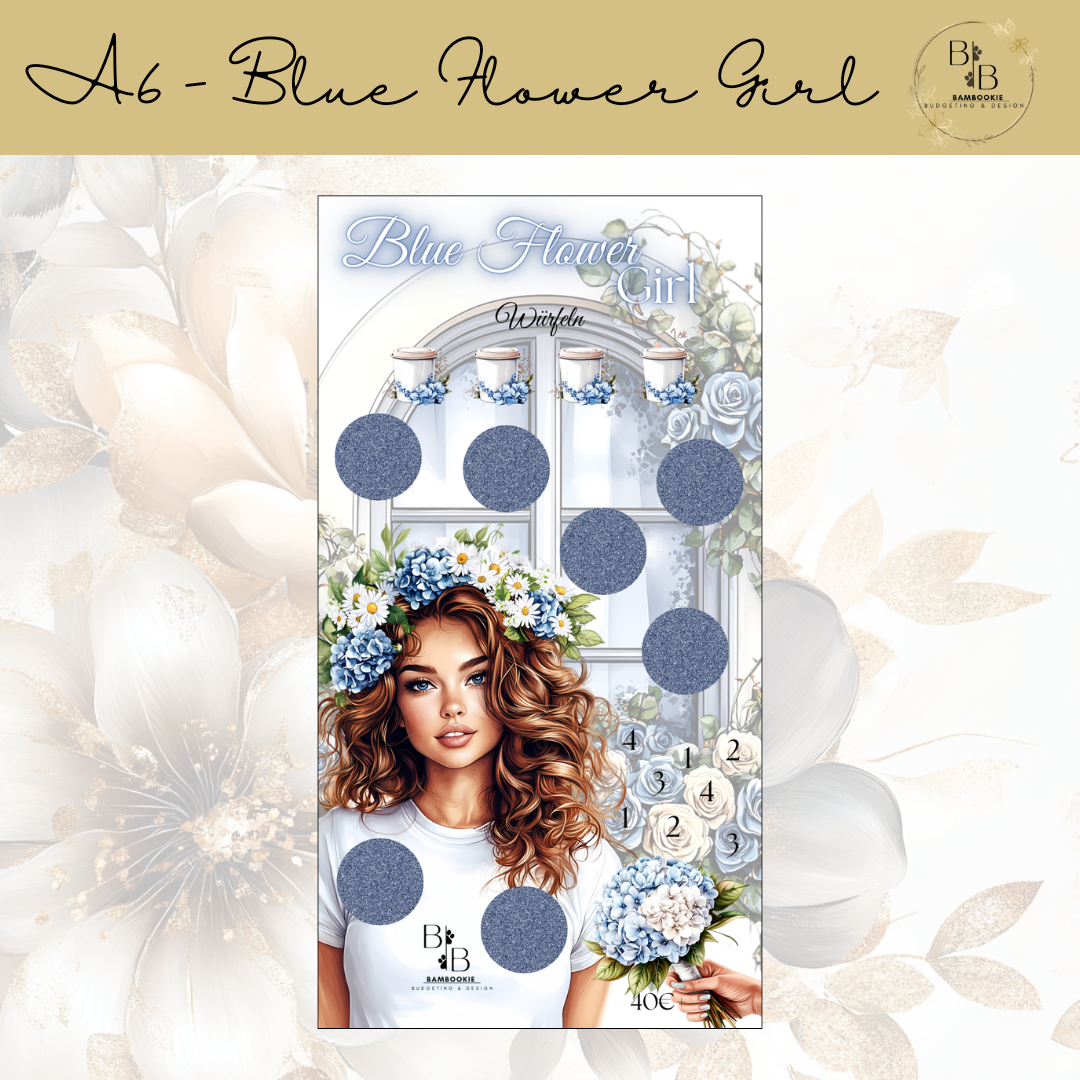 A6 Blue Flower Girl
