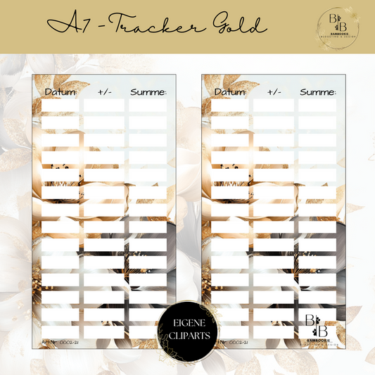 A7 extra Tracker weiß/gold 5er-Set